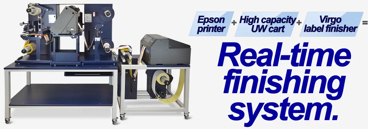 Inline high capacity unwinder cart for epson C6000A and C6500A label printer