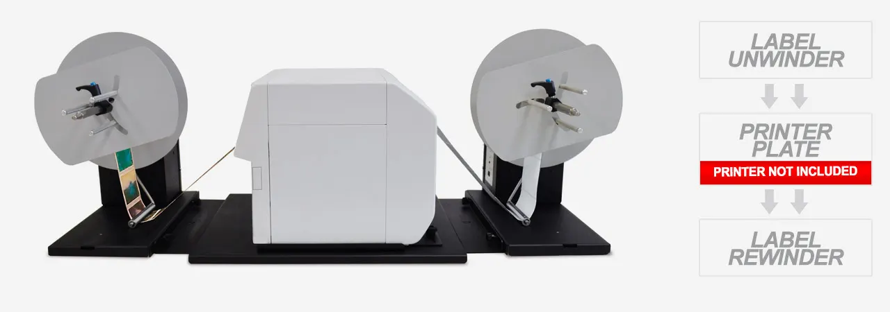label unwinder/rewinder for Epson D3800 printers